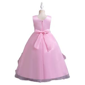 Batı çiçek kız düğün elbisesi zarif boncuk zarif büyük kız fluffy kabarık çocuk balo elbise - Product Image 6