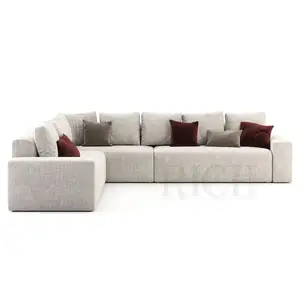 Divani angolari modulari minimalisti americani per soggiorno mobili a forma di l divano componibile divano divano a forma di l in tessuto