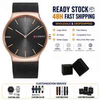 CURREN 8256 Montre de sport de luxe étanche pour hommes Mouvement à quartz Boîtier en alliage Cadran 42mm Batterie Hangzhou Style charme 1 an