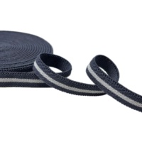 Bande élastique rayée en polyester pour pantalons, ceinture élastique personnalisée, sangle élastique en gros, accessoires de couture pour vêtements, tissu