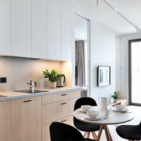 Armoires de cuisine en MDF haute brillance avec options modulaires