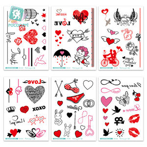 Autocollants de <span class=keywords><strong>tatouage</strong></span> temporaire imperméables, autocollants en forme de cœur pour la Saint-Valentin, autocollants décoratifs pour enfants, femmes et hommes - Product Image 5