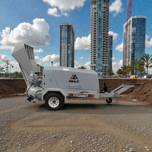 MINLE ML837-DH Máquina Portátil de Enrasado de Pisos Diésel, Motor de 36.8KW, Alcance Horizontal de 180m, Bomba de Cemento y Mortero, Enrasadora Semiseca - Product Image 1
