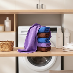 Ensemble de chiffons de nettoyage en microfibre réutilisables, sans bordure, légers, à séchage rapide, super doux, de qualité supérieure, pour la cuisine - Product Image 1