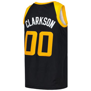 Người Đàn Ông Của Utah Jazz #00 Clarkson Thành Phố Cổ Điển Phiên Bản Bóng Rổ Jersey Thêu Logo Khâu Đồng Phục Thoáng Khí Áo Sơ Mi - Product Image 3