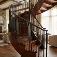 Balustre ovale au design moderne, mât carré creux, pour escalier intérieur/extérieur, terrasse/villa, en acier/fer forgé