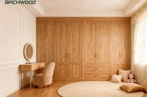 Accogliente e minimalista guardaroba rosa per ragazze con specchiera in legno massello porta ecologici mobili per camera da letto e soggiorno - Product Image 4