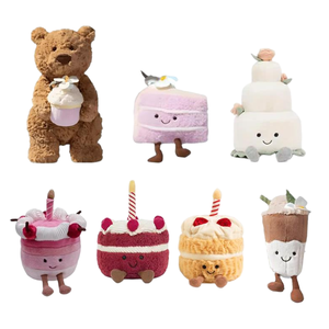 Gâteau en velours rouge magnolia <span class=keywords><strong>Latte</strong></span> jouets en peluche gâteau <span class=keywords><strong>de</strong></span> mariage <span class=keywords><strong>ours</strong></span> <span class=keywords><strong>de</strong></span> Barcelone poupées en peluche logo personnalisé gelée amusante Dessert série - Product Image 1