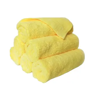 Superfine Fiber Thickened Hot Cut Car Wash Towel Absorbent Small Square Towel High And Low Fabric Beauty Car Cleaning Cloth