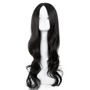 Peluca de <span class=keywords><strong>Cabello</strong></span> Largo y Rizado Natural de 70 cm para Mujeres Europeas y Americanas, con Raya al Medio, <span class=keywords><strong>Ondulado</strong></span>, Color Marrón, para Toda la Cabeza - Product Image 5