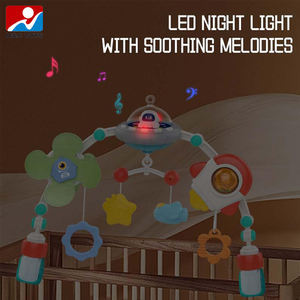 Juguete de actividad sensorial multifunción para bebé, luz nocturna musical, cuna colgante para dormir, <span class=keywords><strong>arco</strong></span> de juego de plástico suave móvil - Product Image 5