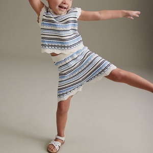 L'etichetta privata di alta qualità personalizza Top in maglia e Set corto Set estivi per bambini piccoli - Product Image 1