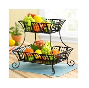 Panier de stockage de fruits luxueux avec décor de table de comptoir de cuisine fini noir de la meilleure qualité pour une utilisation - Product Image 6