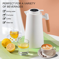 Termo de Café de Doble Pared con Aislamiento al Vacío de 1L, Pantalla LED de Temperatura, Aislamiento Térmico de 24 Horas, Ecológico, Libre de BPA, Apto para Alimentos