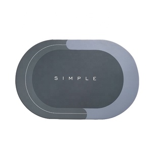 Alfombrilla de baño <span class=keywords><strong>antideslizante</strong></span> para <span class=keywords><strong>bañera</strong></span>, <span class=keywords><strong>Alfombra</strong></span> de goma con absorción de agua de diatomita, Oval, lavable - Product Image 1