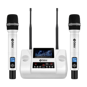 Debra WM2W Chất Lượng Cao Dual Channel Micro Không Dây Hệ Thống Kép Cầm Tay Với Xlr Nối Năng Động Vocal Microphone - Product Image 1