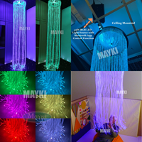 Expérience sensorielle, lumière interactive, cascade de fibres optiques LED, kit de rideau de fibres optiques apaisant pour l'autisme, relaxation