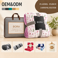 Couverture pour bébé en flanelle imprimée double couche Minky Dot, douce, à motifs floraux, pour nouveau-né, fille, tout-petit, crèche