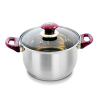 Set panci dan panci Stainless Steel klasik, dengan pegangan Bakelite, peralatan masak grosir dapur baru untuk kompor Gas untuk penggunaan di rumah
