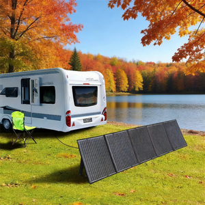 Panel Solar Monocristalino Plegable Portátil de 400W, 23% de Eficiencia, Carga Rápida USB, para Emergencias, Desastres, Campamentos y Caravanas, Color Negro - Product Image 2