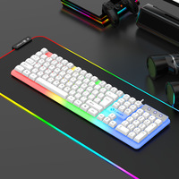 Clavier filaire VR30 en métal lumineux, matériau ABS, éclairage LED, sensation mécanique optique, clavier de jeu pour ordinateur portable PC