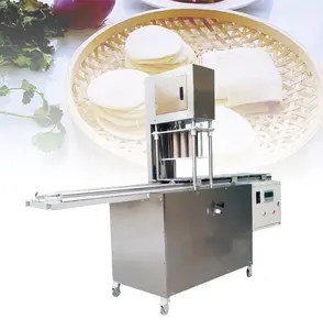 High Efficiency Grain Product Dough Making Pressing Machinery Square Wonton Momo Skin Maker Round Dumpling Wrapper Machine