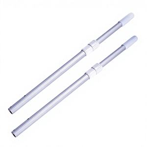 Perche télescopique en aluminium Water Crown pour nettoyage de piscine 6m/7m/8m/9m Blanc & Gris Certifiée CE & RoHS de Guangdong pour piscines - Product Image 1