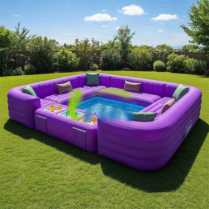 <span class=keywords><strong>Canapé</strong></span> flottant <span class=keywords><strong>gonflable</strong></span> en PVC <span class=keywords><strong>pour</strong></span> <span class=keywords><strong>piscine</strong></span>, mer, lac, avec glacière - Utilisation commerciale et domestique - Product Image 2