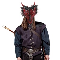 Masque de dragon d'Halloween en PU pour déguisement de fête, carnaval, cosplay, décoration, livraison directe transfrontalière