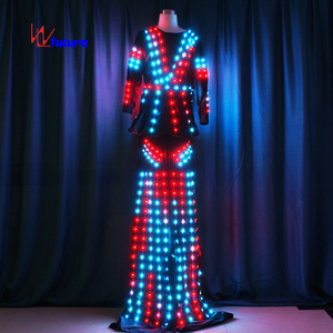 Disfraces <span class=keywords><strong>de</strong></span> caminantes con zancos LED para <span class=keywords><strong>mujer</strong></span> Light-Up <span class=keywords><strong>Robot</strong></span> Tron Performance Wear para eventos - Product Image 1