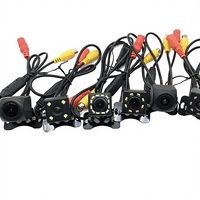 Caméra de recul pour voiture, étanche, HD, 12V, CCD, 170° grand angle, vision nocturne, caméra de plaque d'immatriculation longue portée, caméra de recul, 1 an de garantie