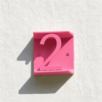 Numéro de maison 3D en acier inoxydable peint non éclairé, plaque arrière en métal revêtue de couleur personnalisée, publicité pour porte extérieure et mur