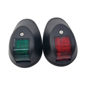 New Plastic <b>Led</b> Navigation <b>Light</b> 91.5x59x33mm 12-24V <b>Red</b> Green Pair for Boat Marine Use - Product Image 1