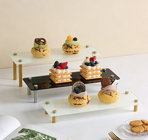 Support à gâteau en verre, présentoir à fruits <span class=keywords><strong>de</strong></span> <span class=keywords><strong>mer</strong></span> pour buffet, <span class=keywords><strong>plateau</strong></span> à fruits, présentoir à desserts, table <span class=keywords><strong>de</strong></span> rangement pour mariage et anniversaire - Product Image 1