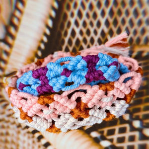 Collier En Macrame Chien Katun Lembut Serviks Hundehalsband Pemimpin Kerah dan Tali Anjing Set Kerah Anjing Macrame Personalisasi - Product Image 3