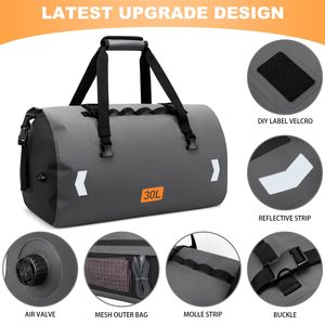 Sac à casque de moto pliable à grande capacité, sac à dos de voyage pour le cyclisme et la randonnée en plein air, poche zippée, camping - Product Image 6