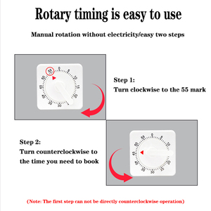 Chuyên Nghiệp Costom Logo Vòng Trắng Nhựa Không Có Pin 60 Phút Kỹ Thuật Số Salon Nhà Bếp Hẹn Giờ - Product Image 5