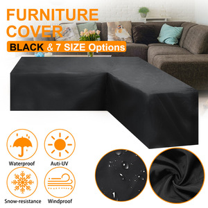Housse de canapé d'angle en tissu Oxford 210D imperméable, protection anti-UV pour meubles d'extérieur, housse en forme de L - Product Image 1