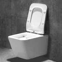 WC suspendu en céramique Empolo avec réservoir encastré, style européen, pour fixation murale