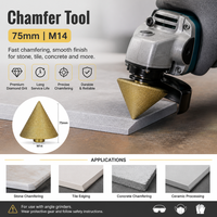 Fraise à chanfreiner professionnelle en diamant pour marbre, granit, carrelage céramique