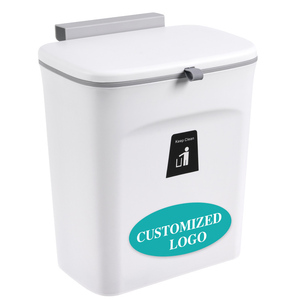 2022 Wall-mounted Trash Bin Plastic Wheeled Recycle Waste Bin With Lid For Sale Kitchen Bathroom Hanging Trash Can