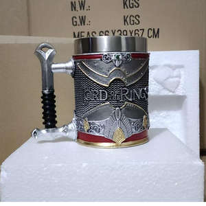 Jarra de Cerveza Medieval de <span class=keywords><strong>El</strong></span> Señor de los Anillos LR21, Tierra Media, Mordor, Gran Capacidad, Acero Inoxidable y Resina, Doble Capa - Product Image 3