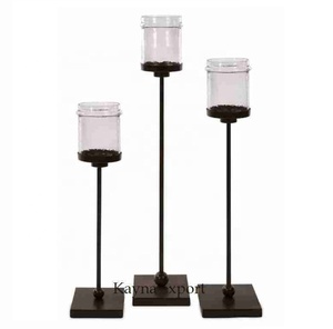 Kayna Export Iron Fancy Black <b>Candle</b> Holder Handmade Metal Classic <b>Candle</b> Stand Eco-Friendly Hot Sell Latest Design <b>Cheap</b> Price - Product Image 3