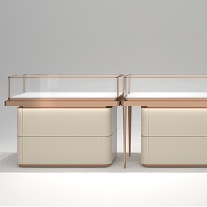 Vitrina Moderna Minimalista de Vidrio <span class=keywords><strong>para</strong></span> Joyería, Exhibidor de Mostrador, Gabinete de Exhibición de Accesorios de Lujo - Product Image 2