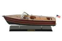 Maquette de Bateau de Course Chris Craft Aquarama Riva Italien en Bois Entièrement Assemblée, Modèle de Yacht Rapide pour Décoration d'Intérieur