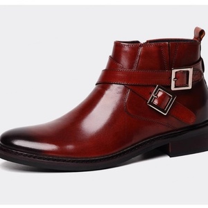 Nouvelles bottes Chelsea pour hommes, design automne/hiver, décontractées, en cuir de mouton, imperméables, antidérapantes, résistantes à l'usure, en peau de mouton - Product Image 4