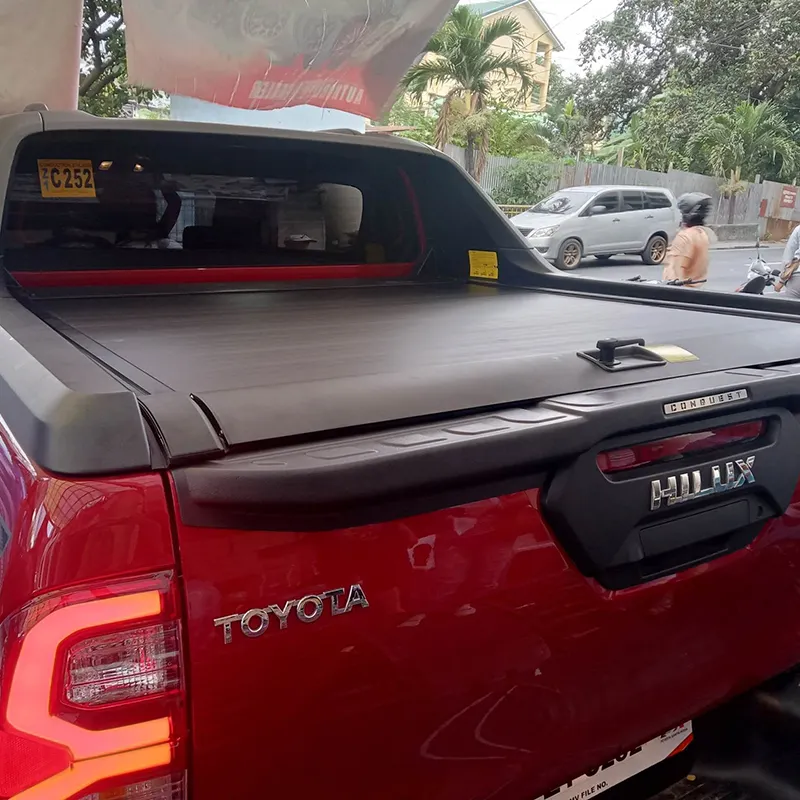 Pickup truck roller shutter lid tonneau cover for hilux vigo revo rocco sr5 rogus conquest gr sport gun125