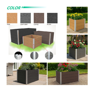 Jardinière surélevée <span class=keywords><strong>en</strong></span> WPC imperméable SONSILL pour <span class=keywords><strong>jardin</strong></span>, bac à fleurs extérieur <span class=keywords><strong>en</strong></span> WPC, montage facile - Product Image 4