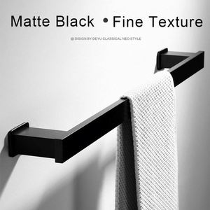 WEKIS Porte-serviette mural simple moderne en acier inoxydable 304 noir mat 40CM pour salle de bain, douche, porte, ou comme support pour débarbouillette - Product Image 3