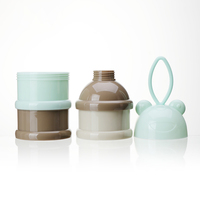Boîte plastique de distributeur d'aliments 3 compartiments, boîtier de stockage Portable à 3 couches sec et étanche, récipient pour bébé, formule distributeur de lait en poudre